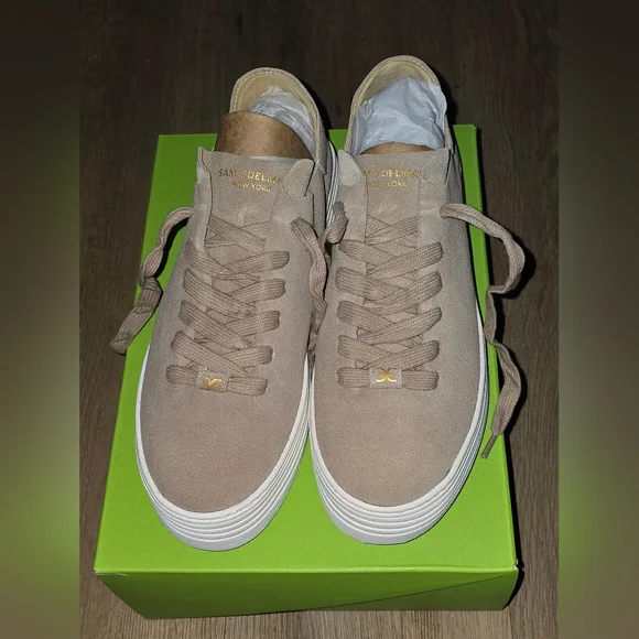 Sam Edelman Pippy Taupe Suede Platform Sneakers – 7.5M – NIB - Picture 12 of 13